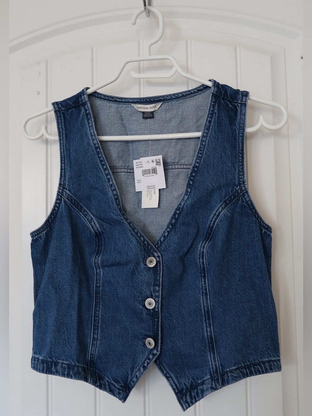 American Eagle Classic Denim Vest NWT • Medium Wash S